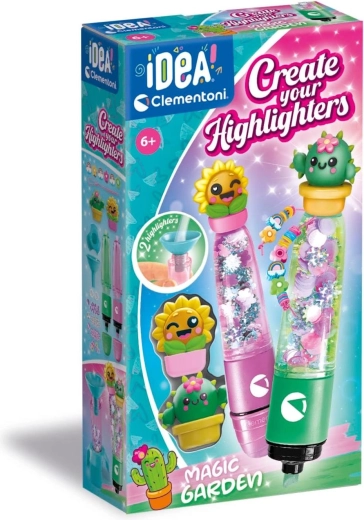 CLEMENTONI iDEA creatieve set: maak je eigen markeerstiften Magic Garden