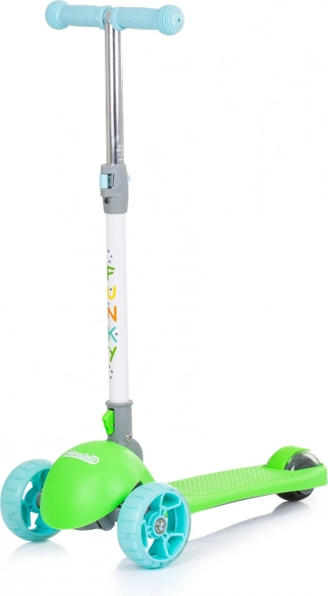 kinderstep Chipolino Funky blauw-groen met lichtgevende wielen