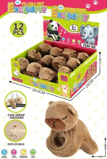 Pluche armband capibara 11 × 7,5 cm