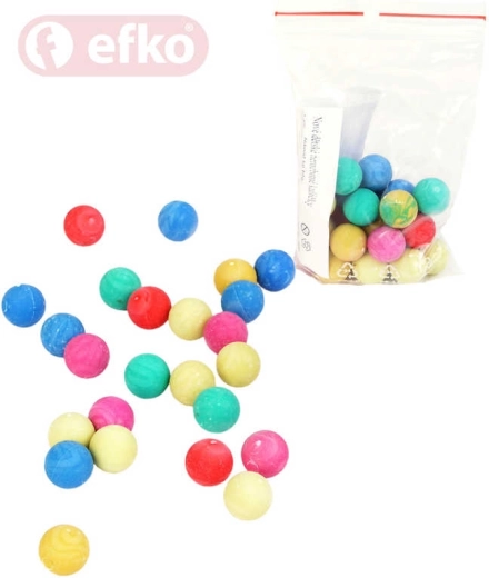 Efko pastelkleuren onbreekbare knikkers in zakje (zwaar plastic)