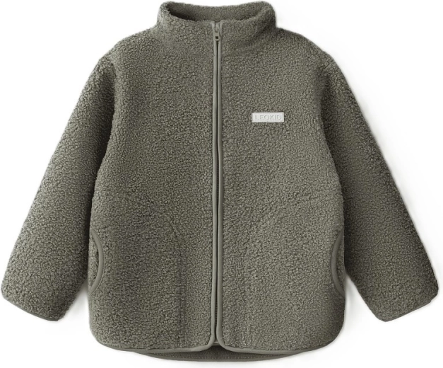 Fleecejas LEOKID Theo vetiver green maat 104