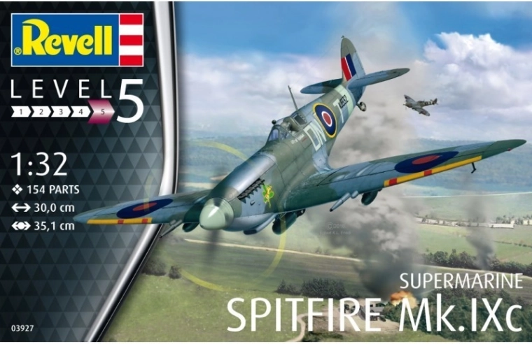 Plastic modelvliegtuig Spitfire Mk.IXC om te bouwen