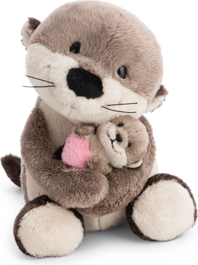 NICI pluchen otter met jong Little & Me 20 cm