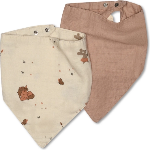 Nuuuroo Villads mousselinen slabbetjes unicorn/rose dust - 2 stuks