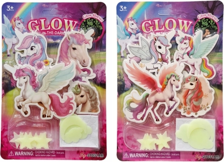 Lichtgevende muurdecoraties met eenhoorns