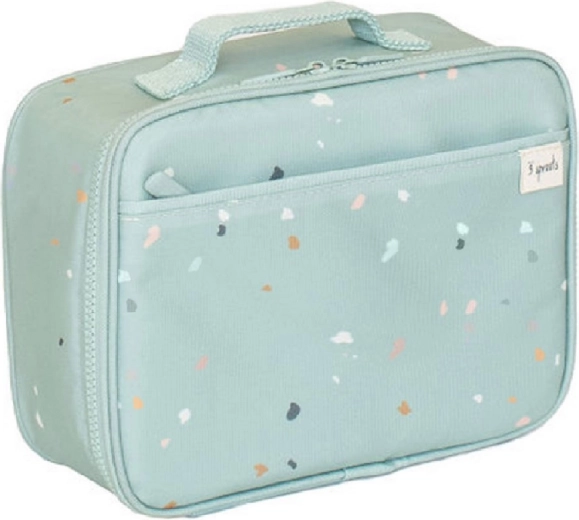 3 Sprouts lunch tas van gerecycled PET terrazzo groen