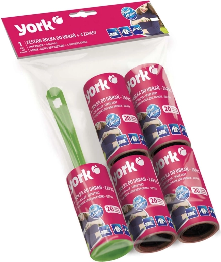 Kleefroller voor kleding 20 vellen + 4 reserve rollen, mix van kleuren