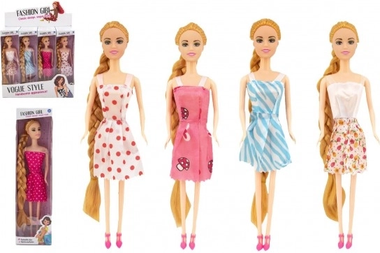 Pop met lange vlecht