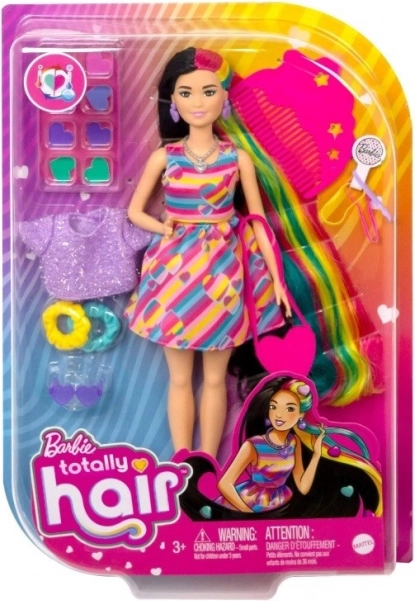 Barbie Totally Hair pop met gekleurd haar en accessoires