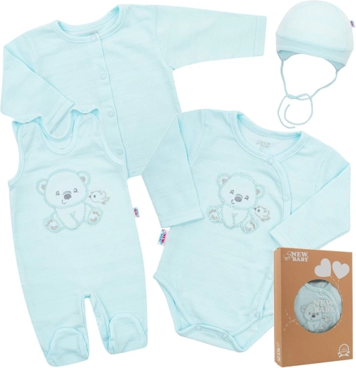 Babykledingset voor de kraamafdeling New Baby Sweet Bear blauw 56 (0–3 m)