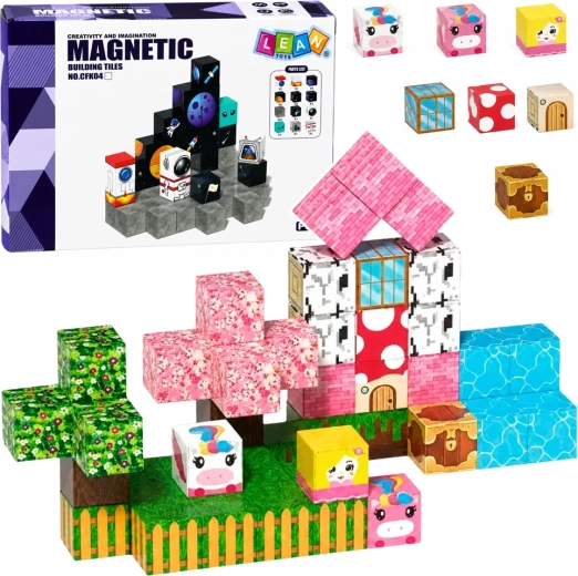 Magnetische bouwblokjes met eenhoorns 3D – 50 stuks