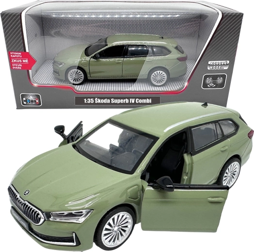 Metalen model Škoda Superb IV Combi 1:35 groen