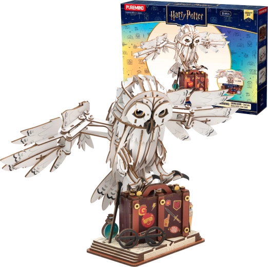 Puremind Harry Potter houten 3D-puzzel Hedwig met beweegbare vleugels