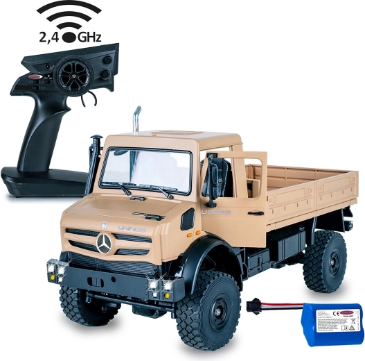 RC-terreinwagen Mercedes-Benz Unimog U5023 1:14 beige