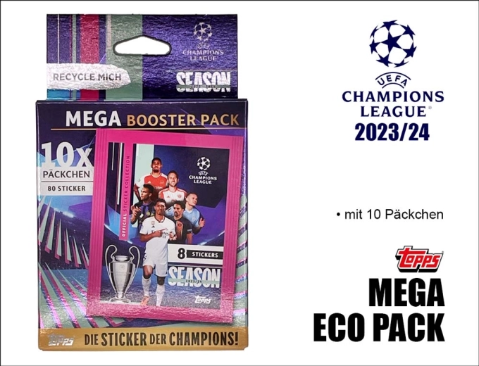 Topps UEFA Champions League 2023/2024 stickers – mega eco verpakking