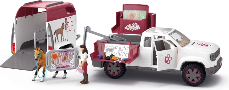 Schleich Horse Club mobiele dierenarts met aanhanger