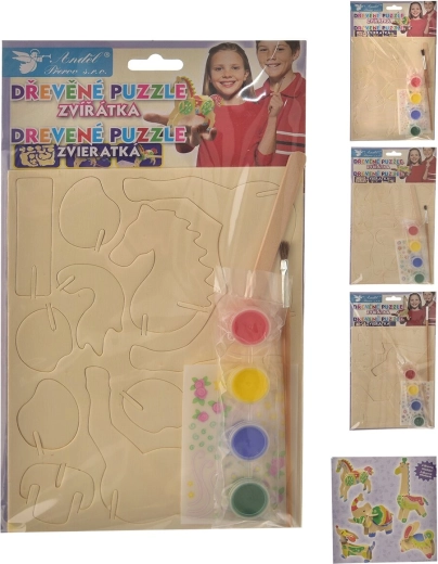 Creatieve set: puzzel om in te kleuren 15 × 20 cm (5 motieven)