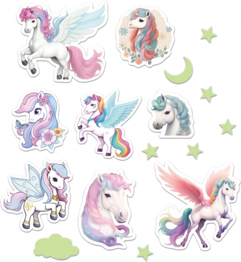 Lichtgevende muurdecoratie eenhoorn