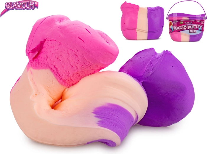Glamour magische boetseerklei 3 kleuren in een emmer