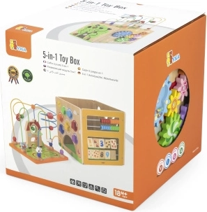 Houten activiteitenbox 5-in-1