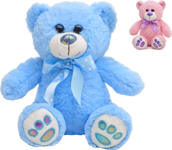Pluche teddybeer 25 cm met strik voor baby’s