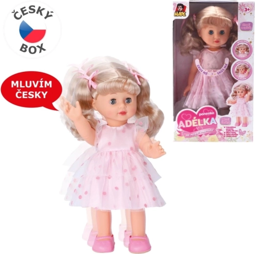 Interactieve lopende pop Adélka 33 cm