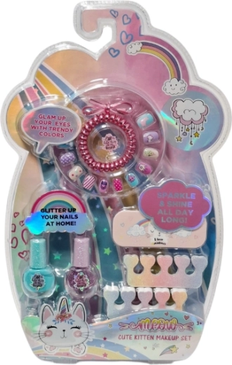 Kinder-set voor nageldecoratie met kattenmotief