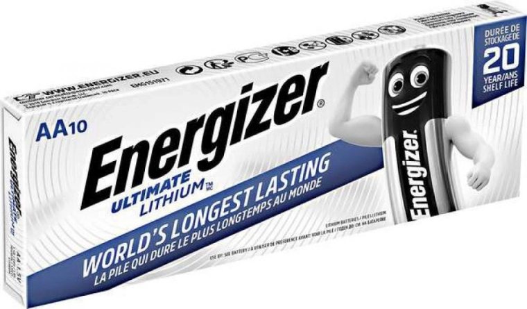 Energizer Ultimate Lithium AA penlitebatterijen, 10 stuks