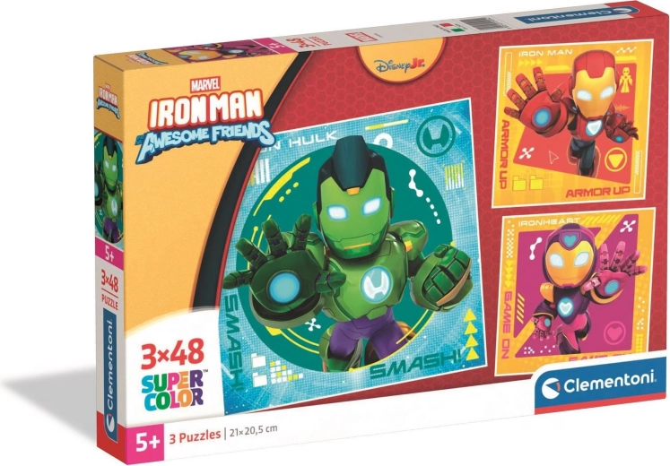 Puzzel CLEMENTONI Iron Man en geweldige vrienden 3×48 stukjes
