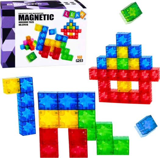 Magnetische bouwblokjes – kleurrijke magnetische 3D-kubusblokjes (160 onderdelen)
