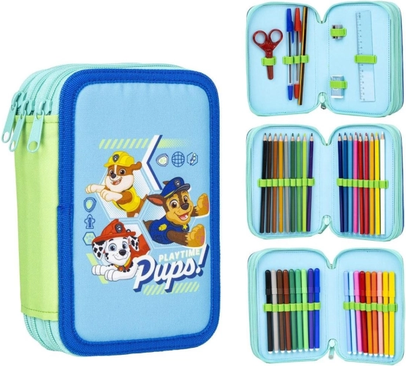 Uitgeruste drielaagse pennenzak Paw Patrol