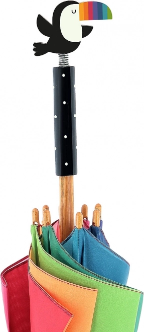 Kinderparaplu met toekan – regenboogdesign Andy Westface
