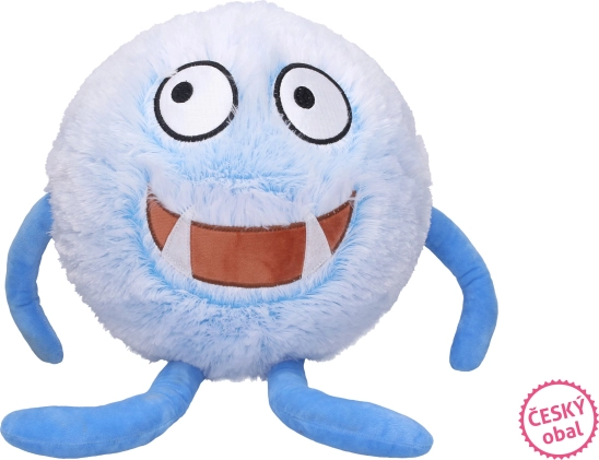 Opblaasbare pluchen bal met monstermotief 30 cm