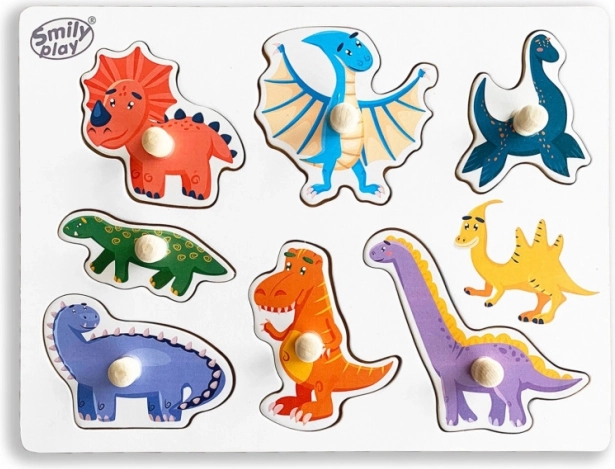 Houten puzzel dinosaurussen