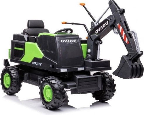 Elektrische kindergraver Volvo groen