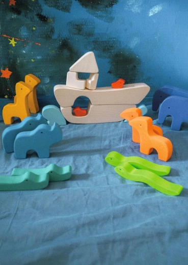 De ark van Noach – houten set figuren