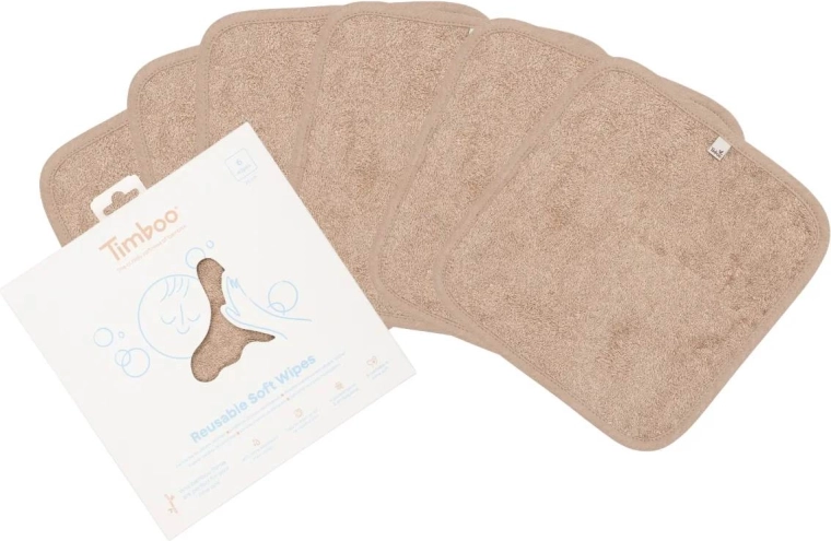 Timboo herbruikbare zachte doekjes Savannah Sand (6 stuks)