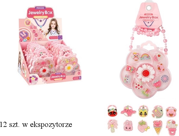 Set van 10 kinder­ringetjes in een bloemenetui