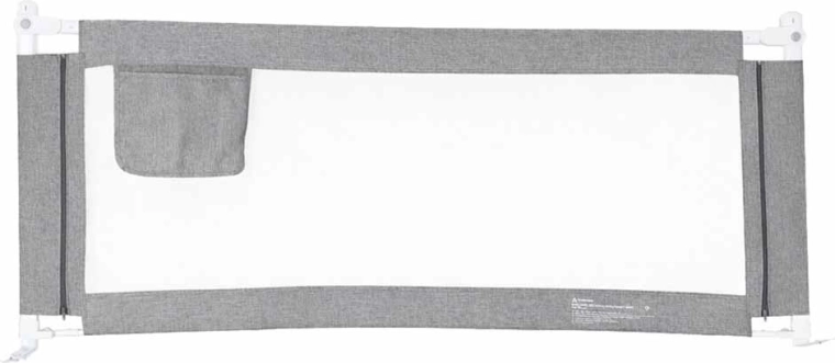 Beschermhek voor bed 200 cm grijs