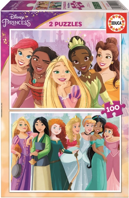 Educa puzzel Disney prinsessen 2×100 stukjes