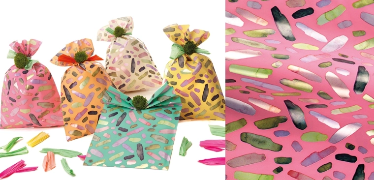 Cellofaanzakje 16 × 25 cm roze Brush