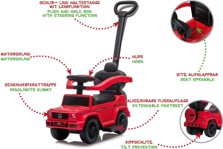 Mercedes-Benz G 350 d loopauto 3-in-1 rood