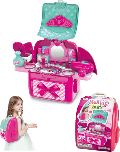 Cosmeticaset voor meisjes in een rugzak