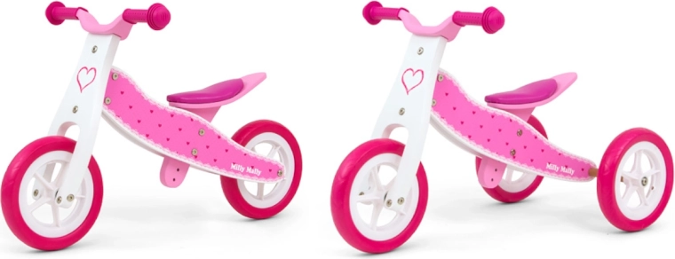 Milly Mally loopfiets 2-in-1 cool hearts - 1 stuk