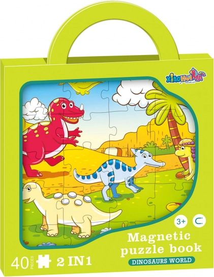 Magnetische puzzel dinosaurussen 2-in-1 – 40 stukjes