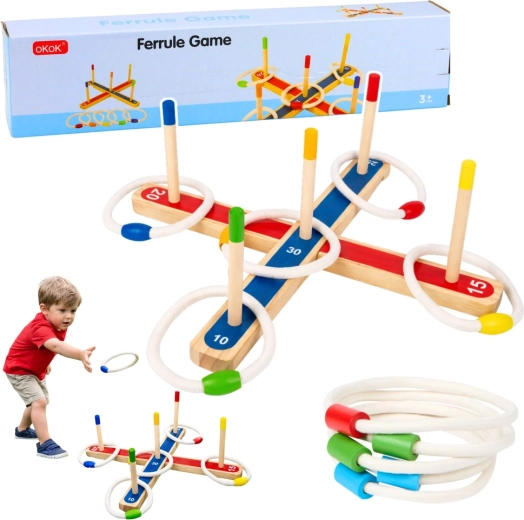 Houten ringwerpspel met score voor het hele gezin