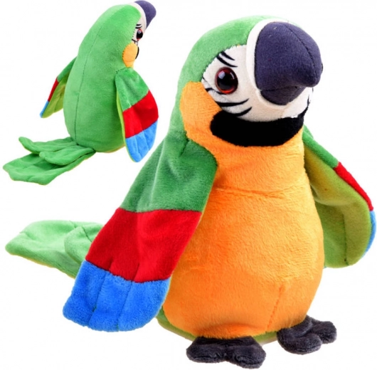 Pratende pluche papegaai met herhaling – Papegaai