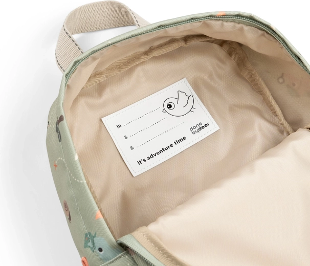 Done by Deer kleine kinderrugzak Tiny trails groen 4 l
