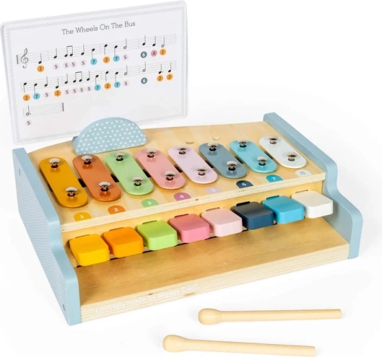 Bigjigs Toys houten piano en xylofoon 2-in-1 voor kinderen
