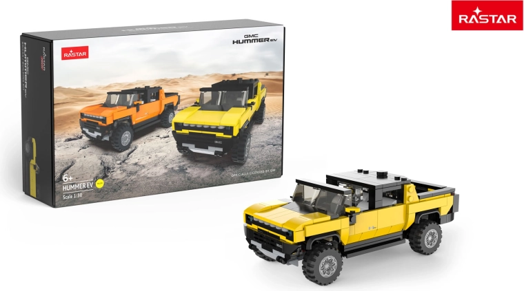 Bouwset auto RASTAR Hummer EV 1:30 geel